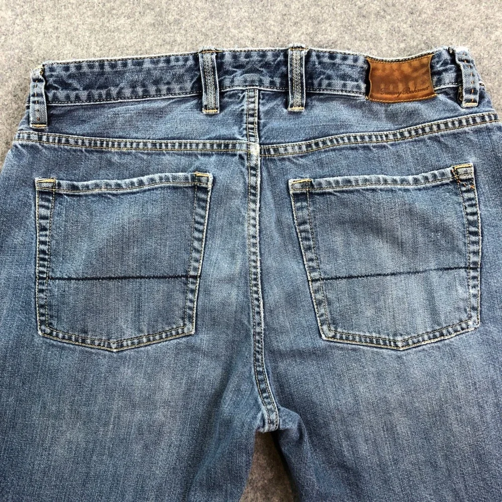 Tommy Bahama Mens Jeans 35x32 Straight Leg Blue Medium Wash Mid Rise Denim